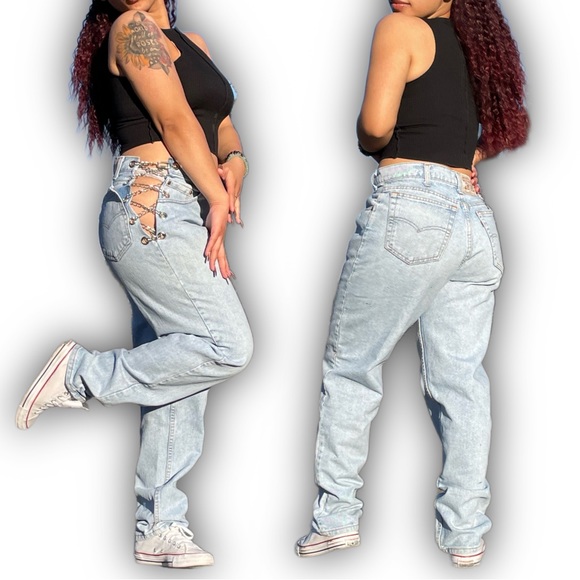 Custom vintage Levi’s 545 chain side jeans🌟 - Picture 1 of 12